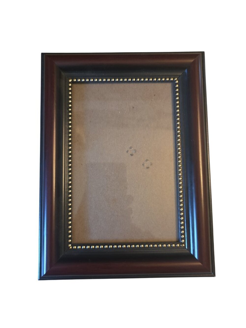 Frame for 4"x6" Photo Picture Brown Black Gold Beaded Trim Plastic